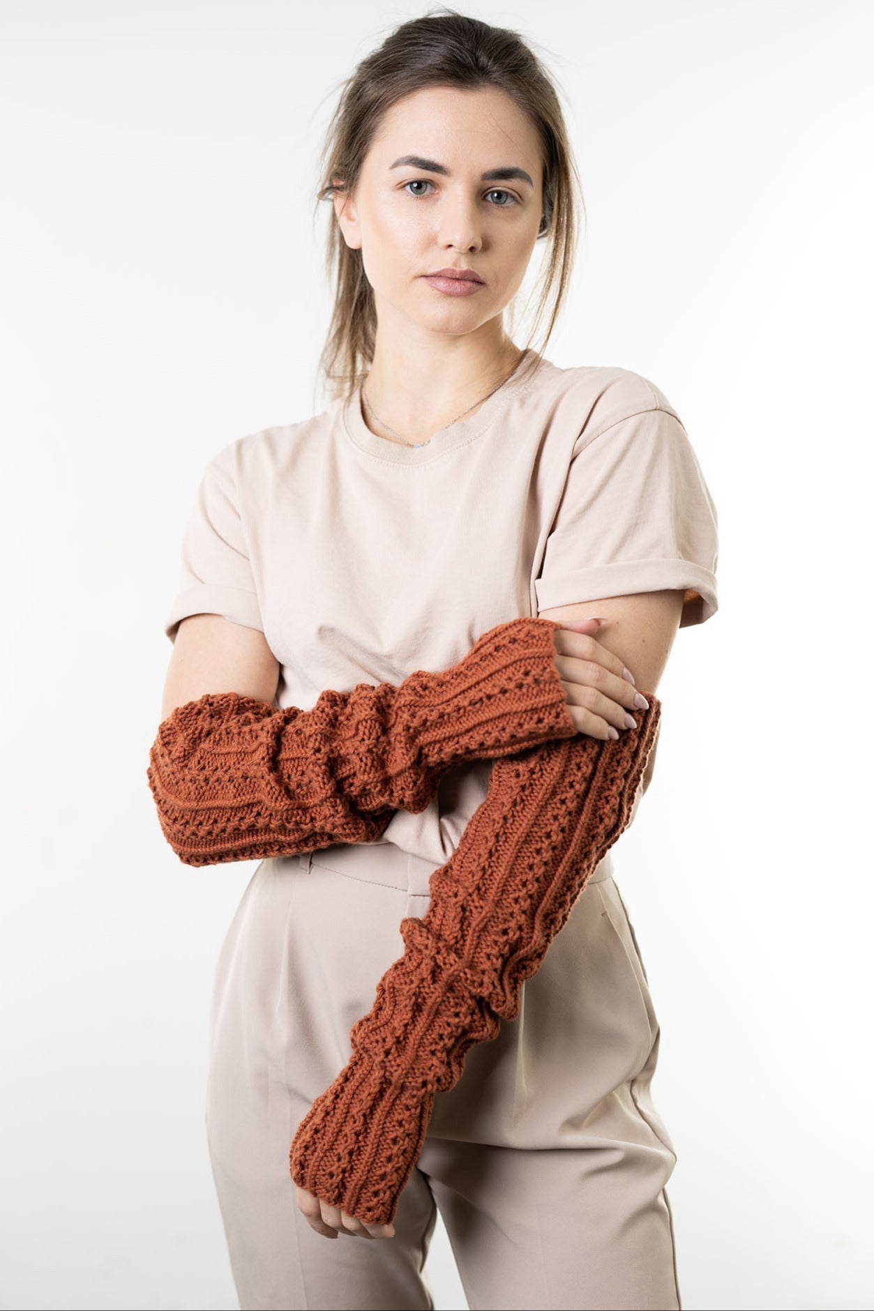 Lacy Fingerless Gloves (Knit)