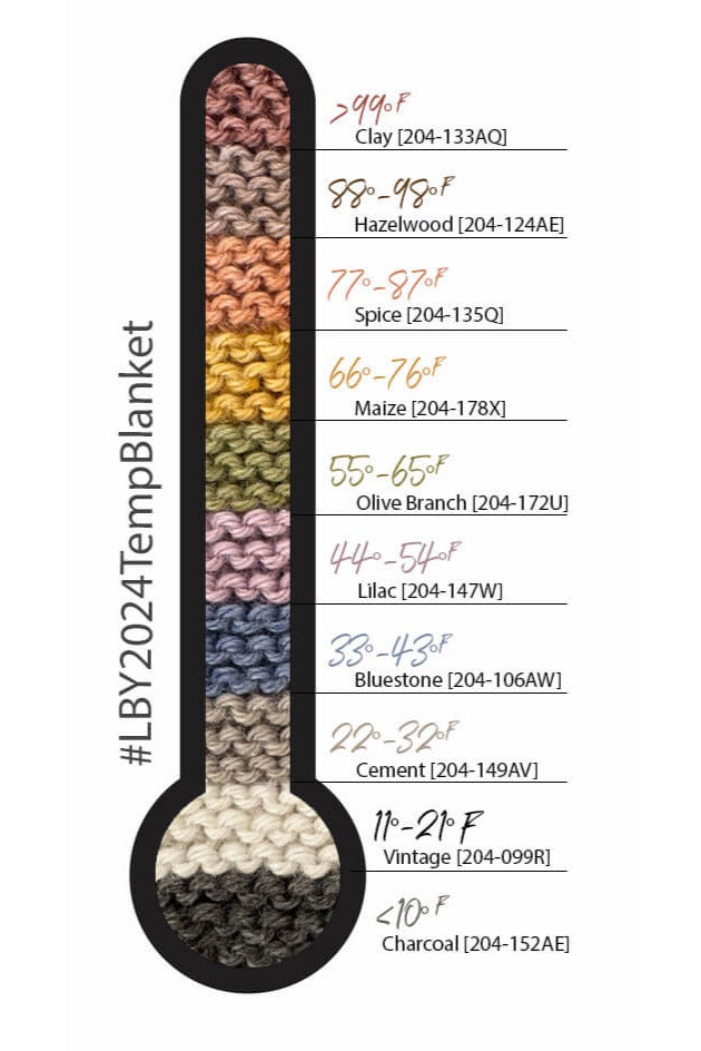 Knit Temperature Blanket 2024