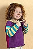Child's Blocks and Stripes Pullover Sweater Pattern (Knit)