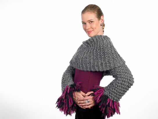 Knit Wrap With Sleeves