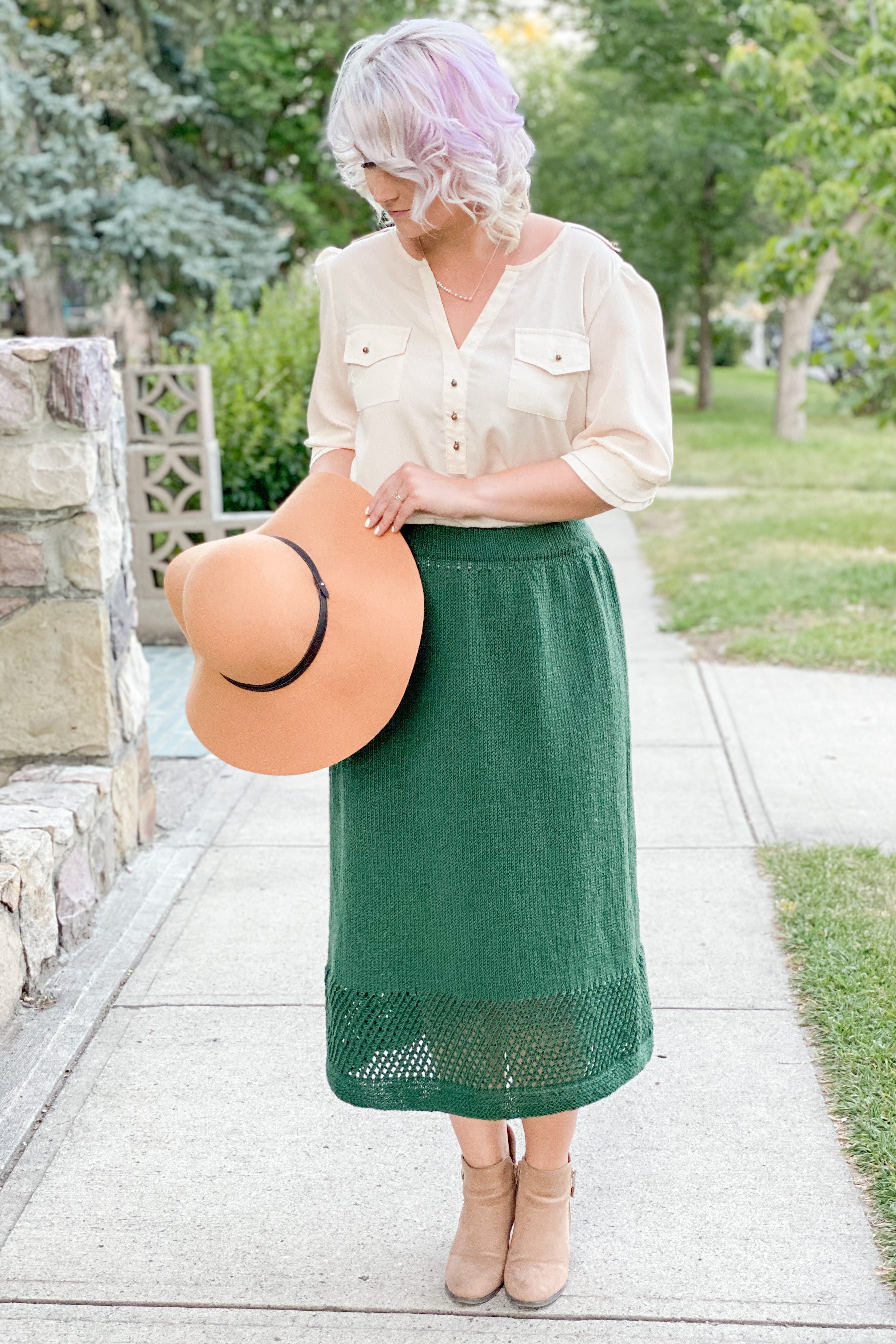 Knit Kit - Peek-A-Boo Maxi Skirt