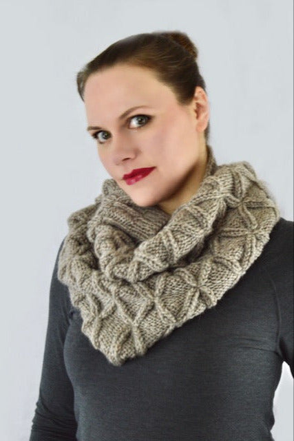 Knit Kit - Faux Cable Cowl