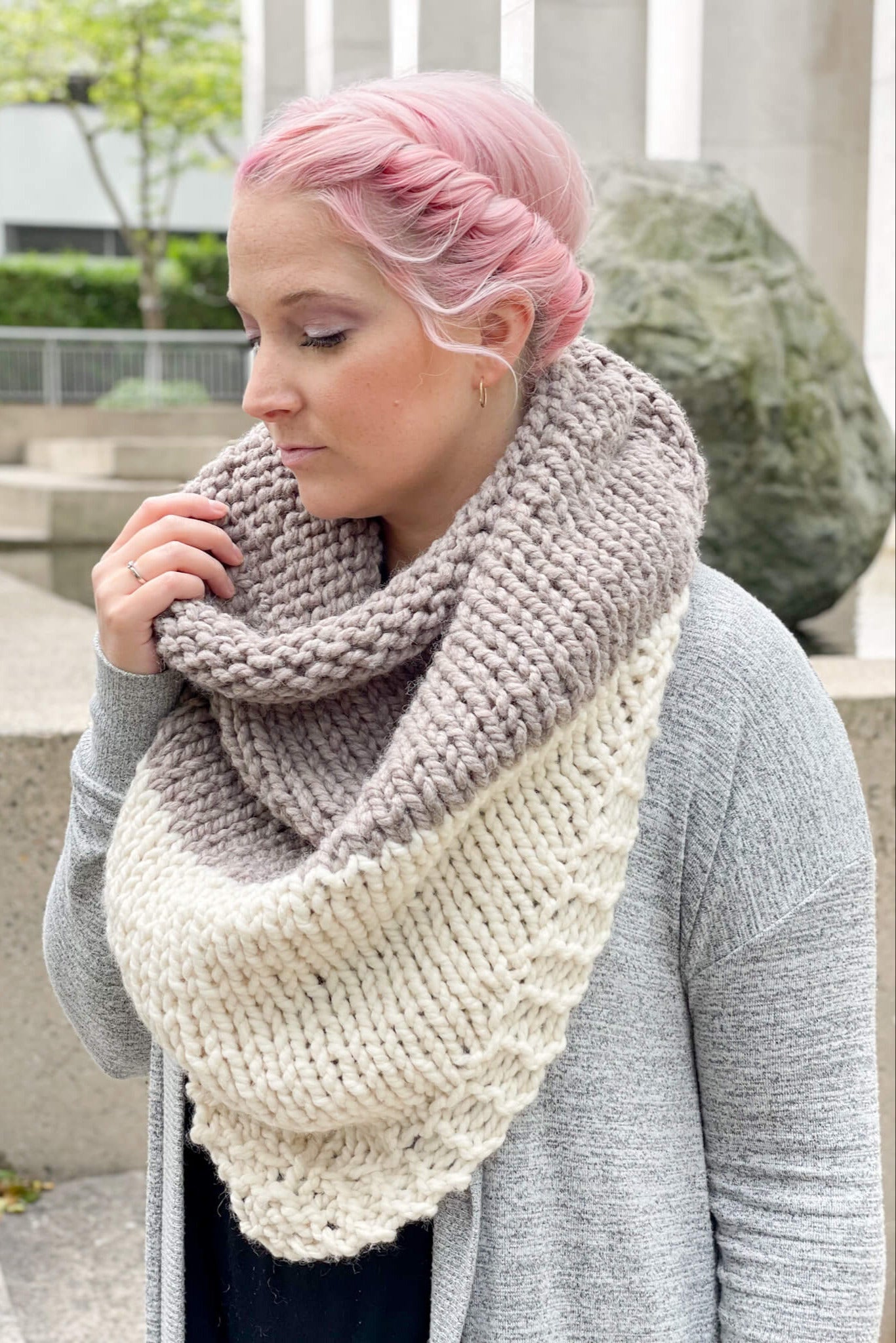 Knit Kit - Snow Cap Triangle Scarf