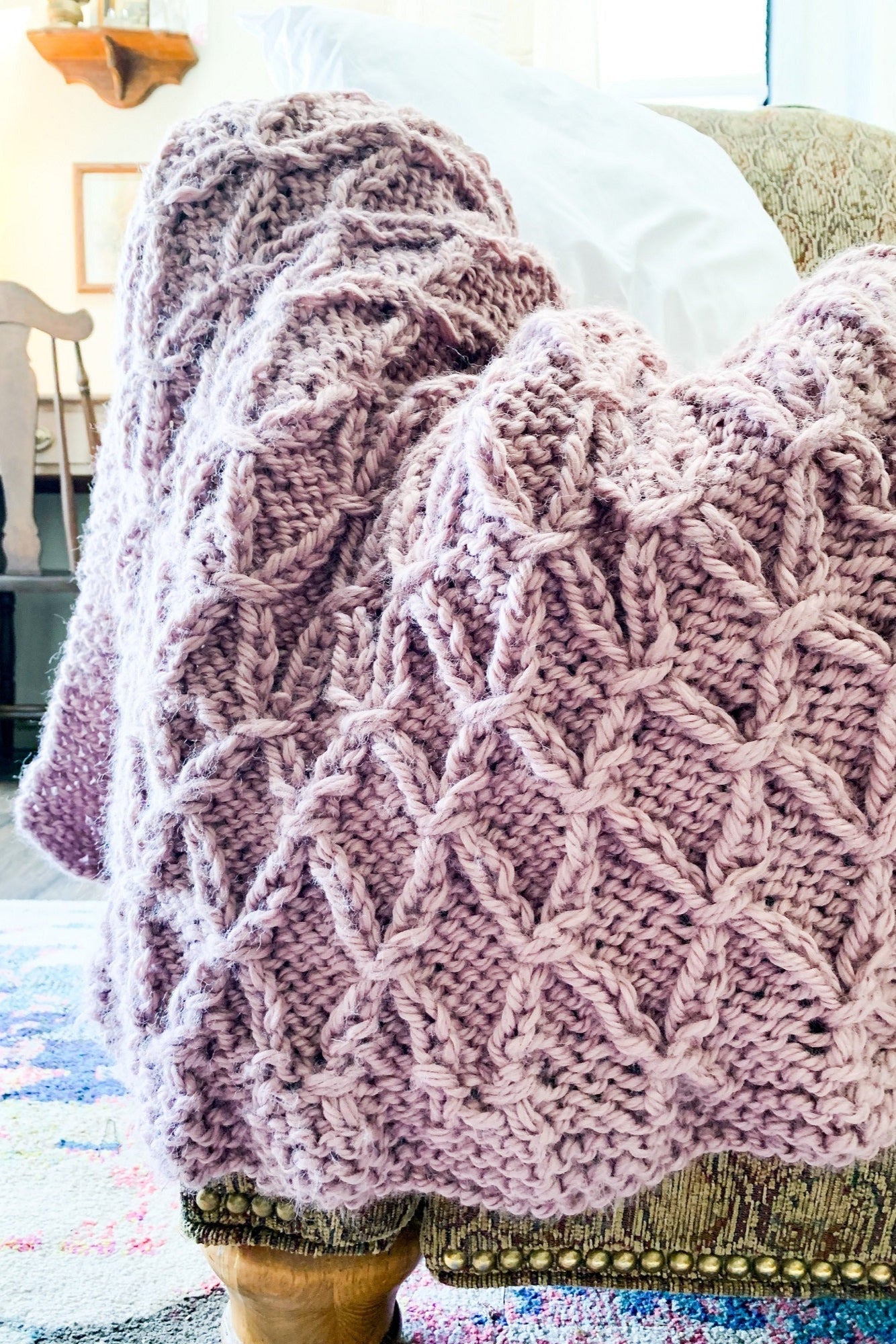Knit Kit - The Smocked Spring Throw