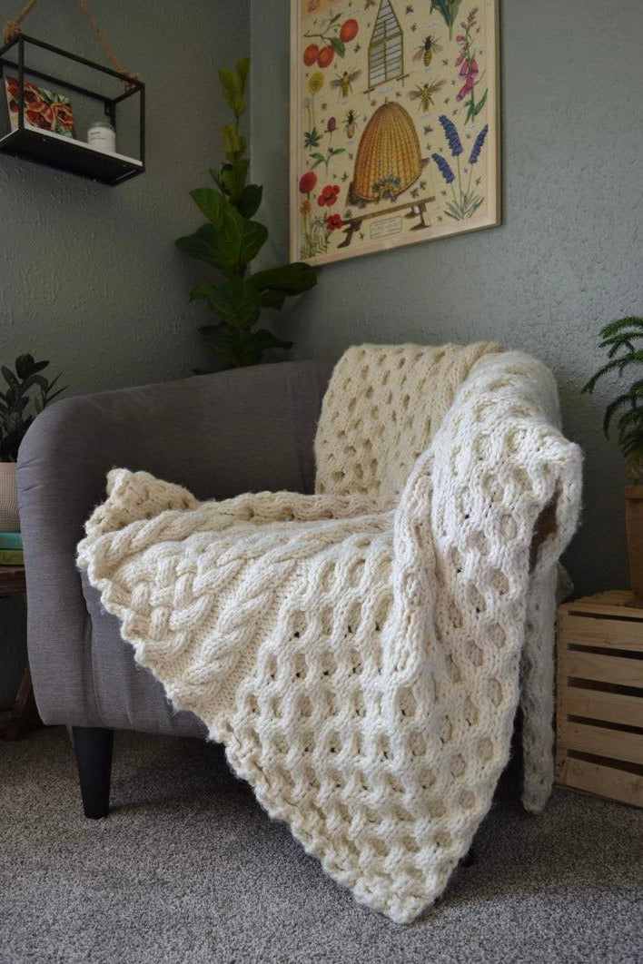 Knit Kit - Winter Bees Throw