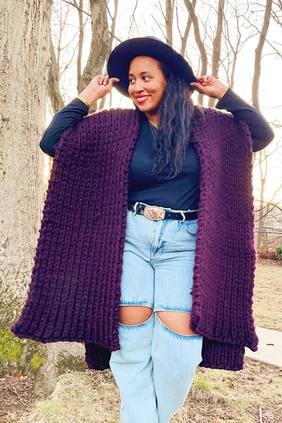 Knit Kit - Weighted Knit Poncho