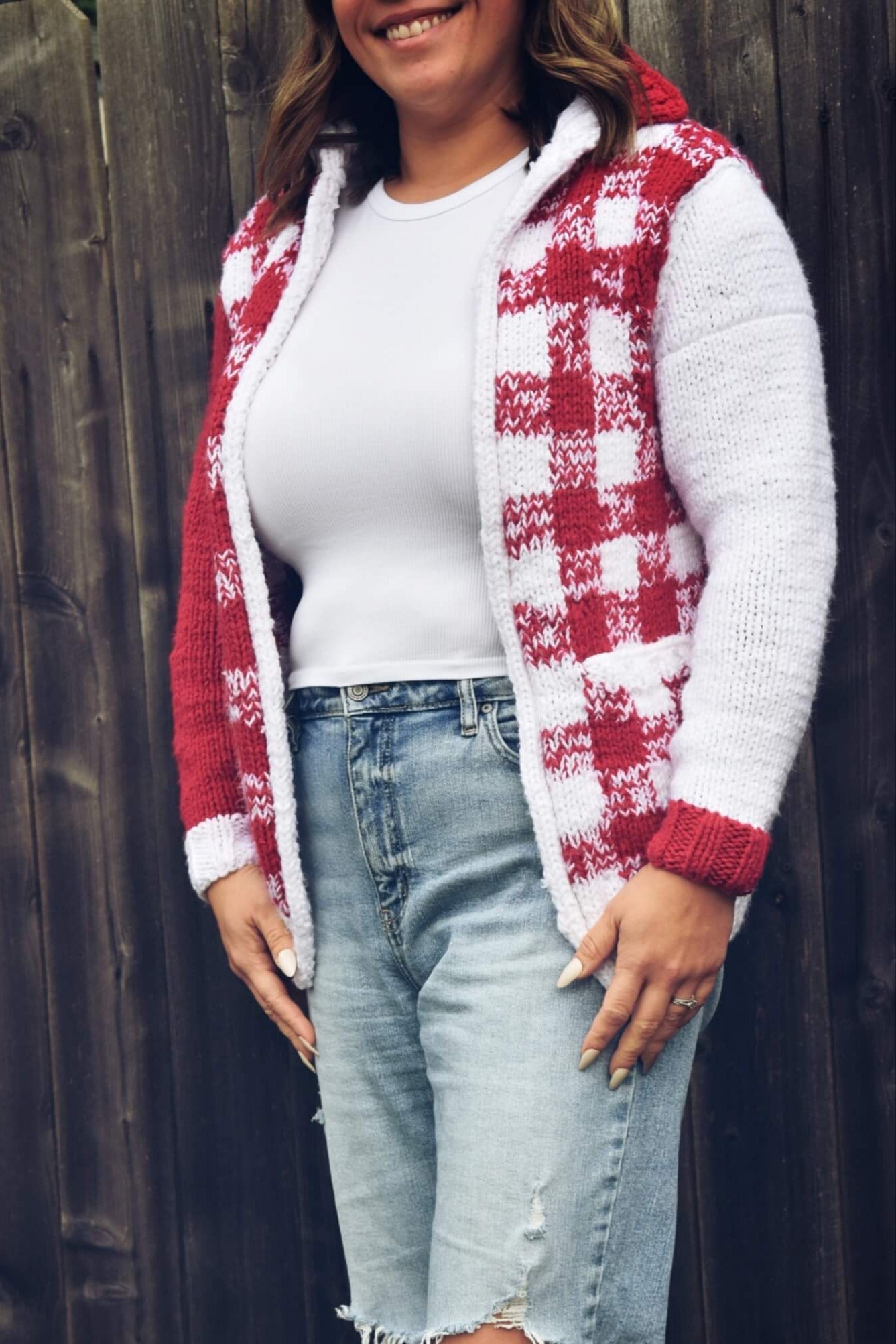 Knit Kit - Gingham Groove Cardigan