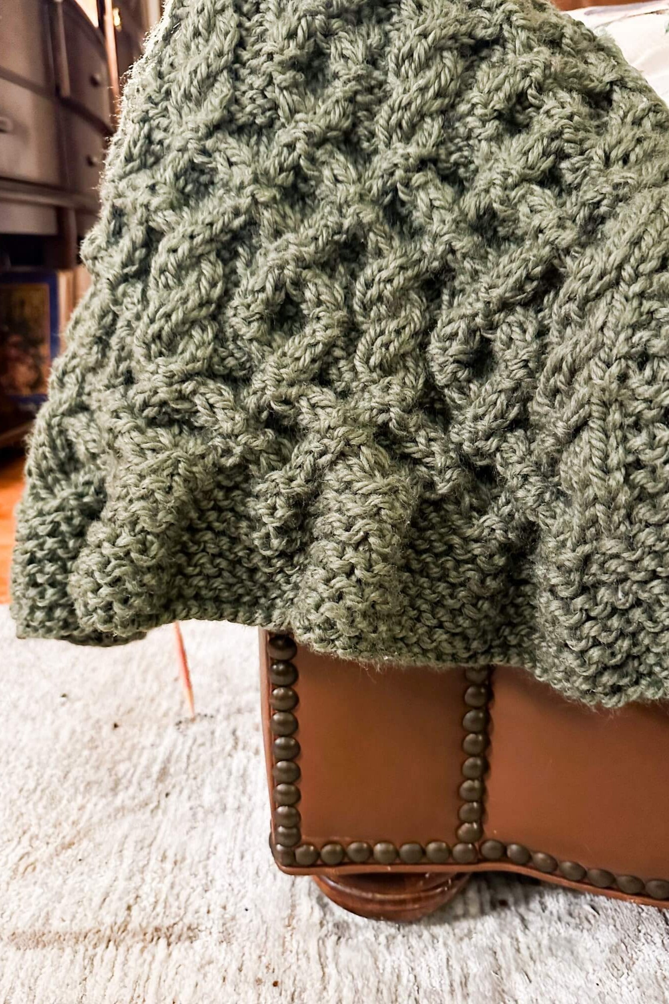 Knit Kit - The Evergreen Cable Blanket