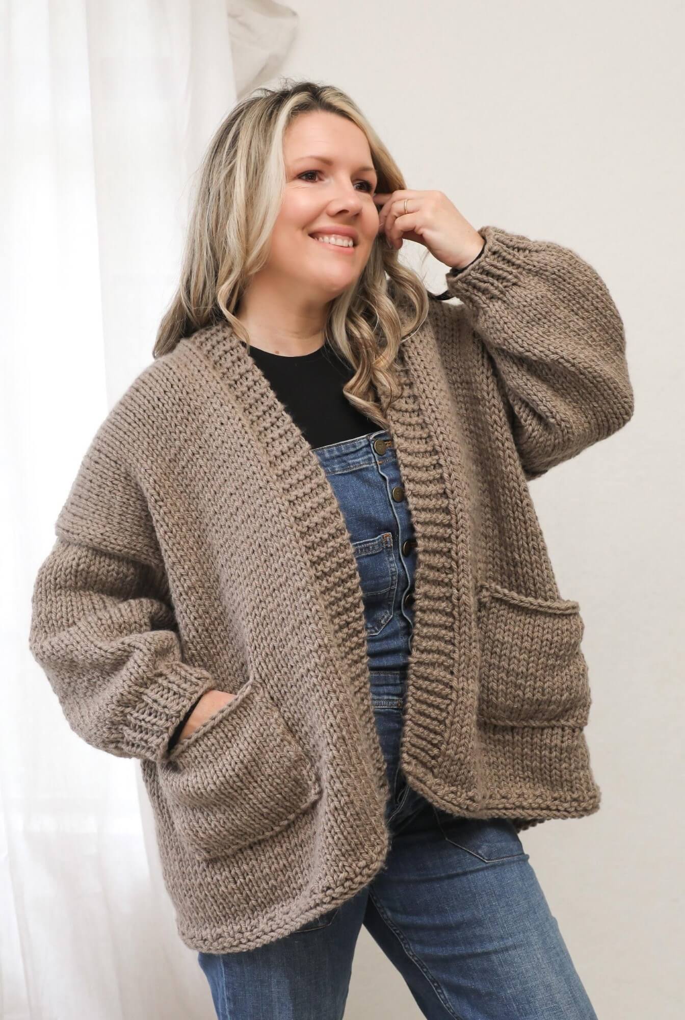 Knit Kit -Stone Cardigan