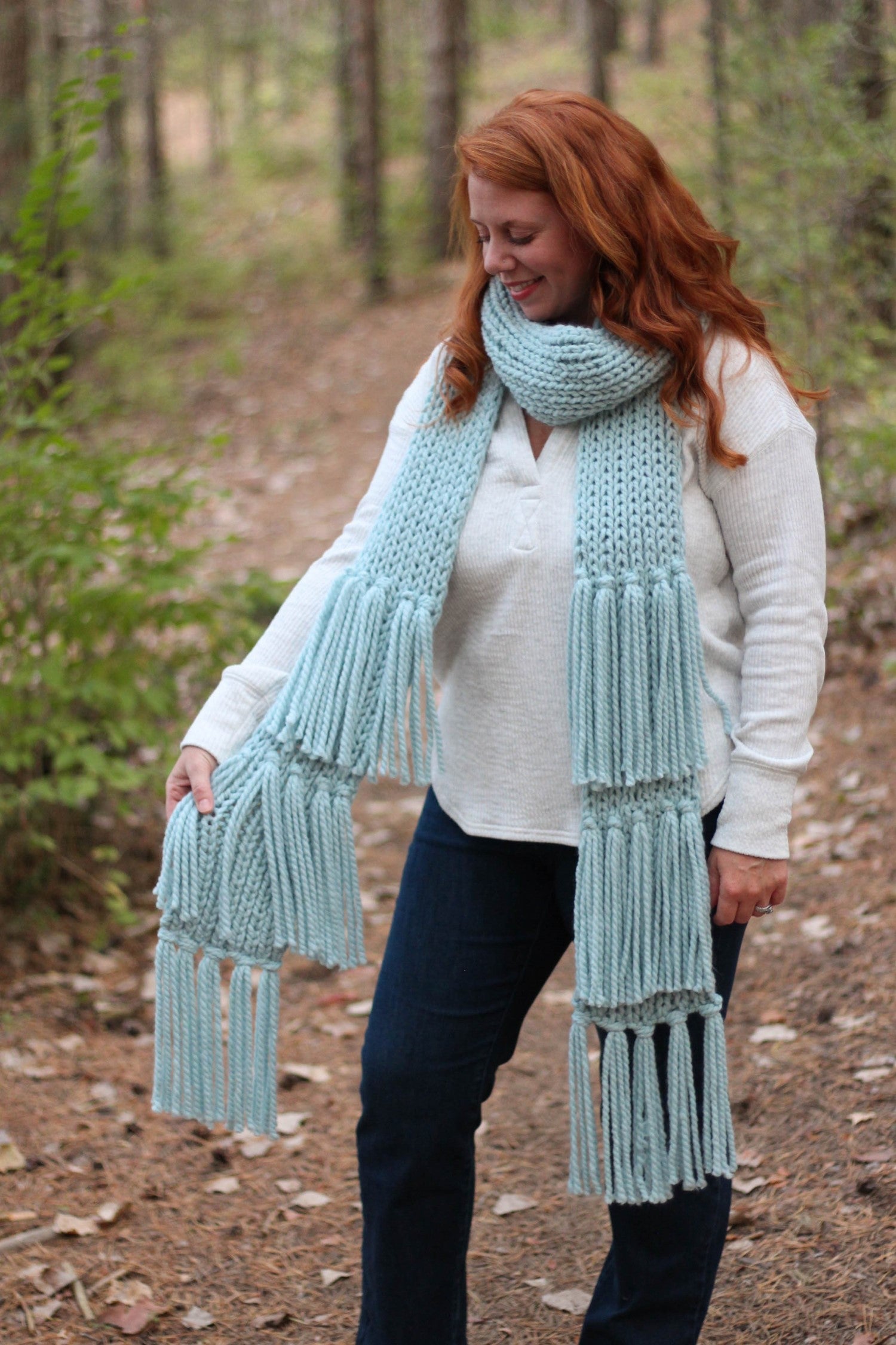 Knit Kit - Fancy Fringe Scarf