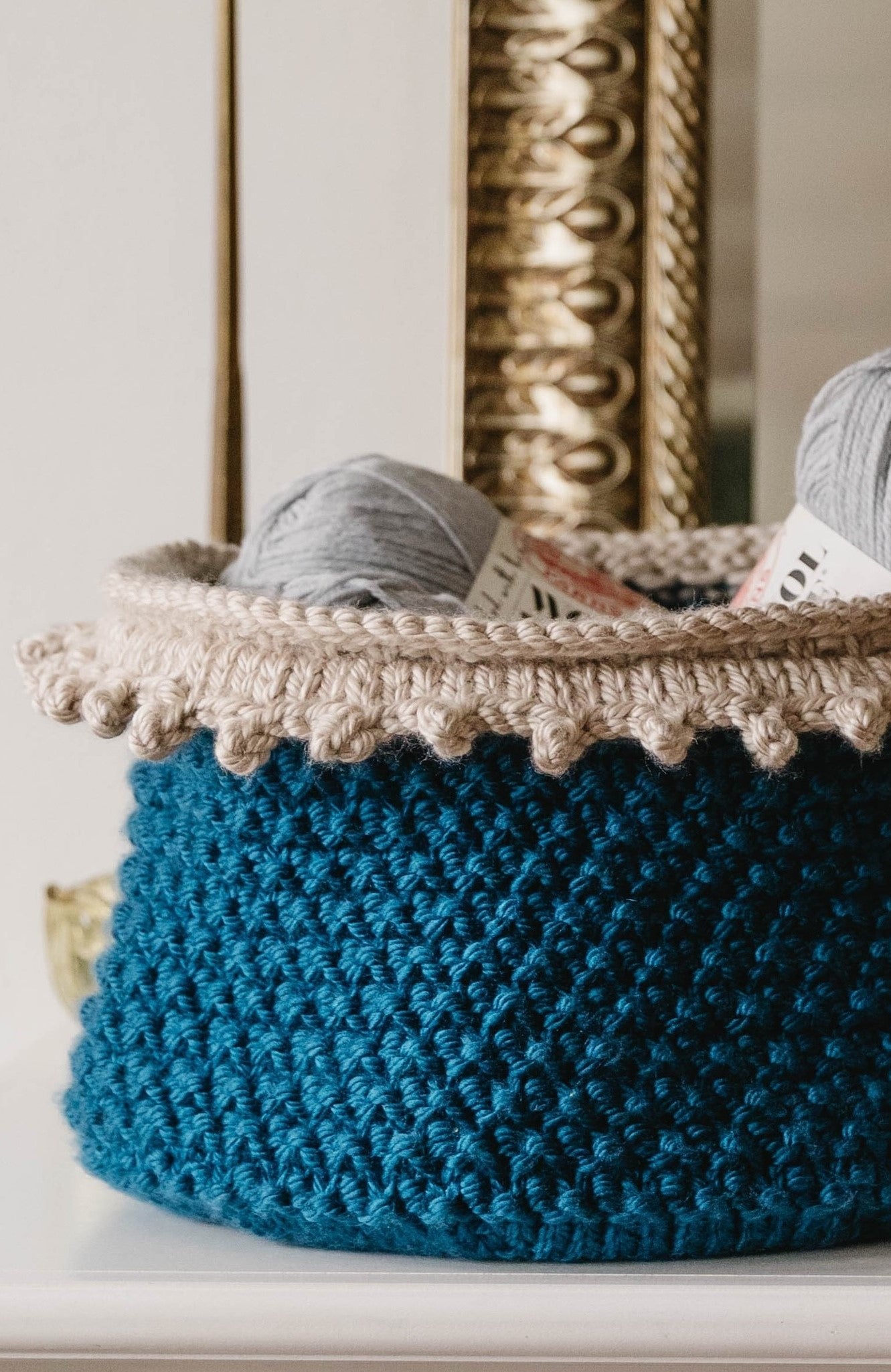 Knit Kit - Ruffle Basket
