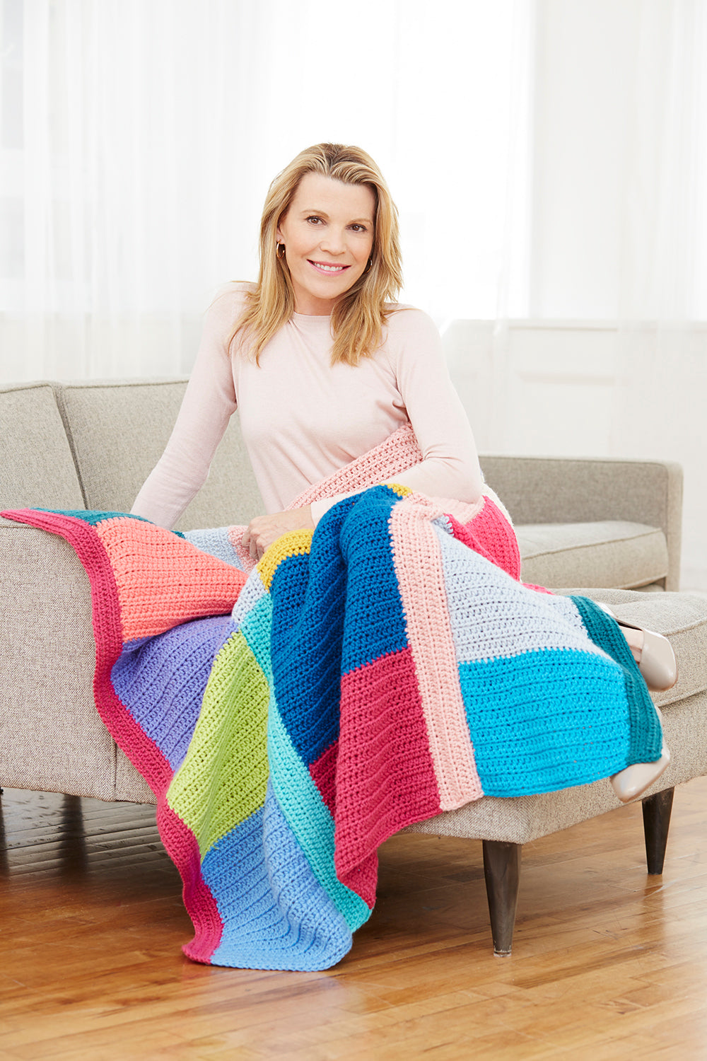 Color Block Modern Paint Afghan (Crochet)