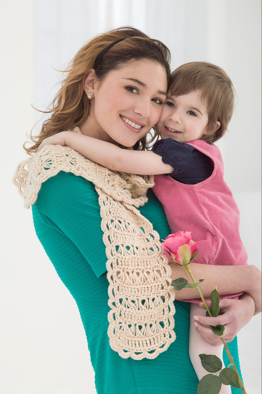 Broomstick Lace Mother's Day Scarf Pattern (Crochet)