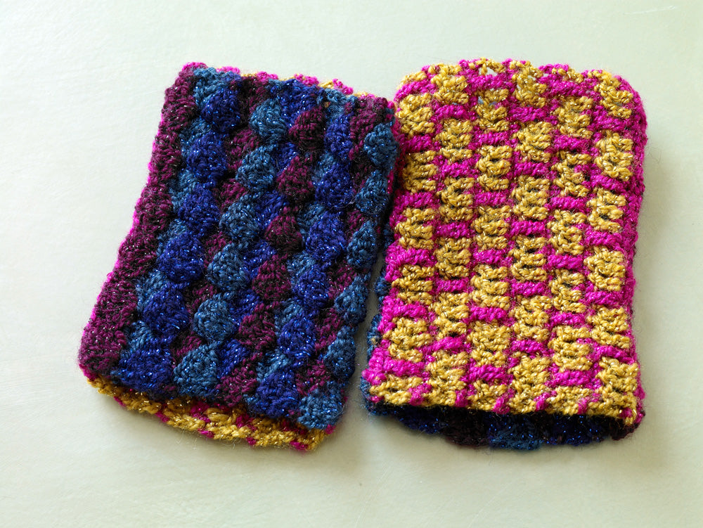 Checkerboard Cuffs Pattern (Crochet)