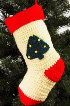 Christmas Tree Christmas Stocking (Crochet)