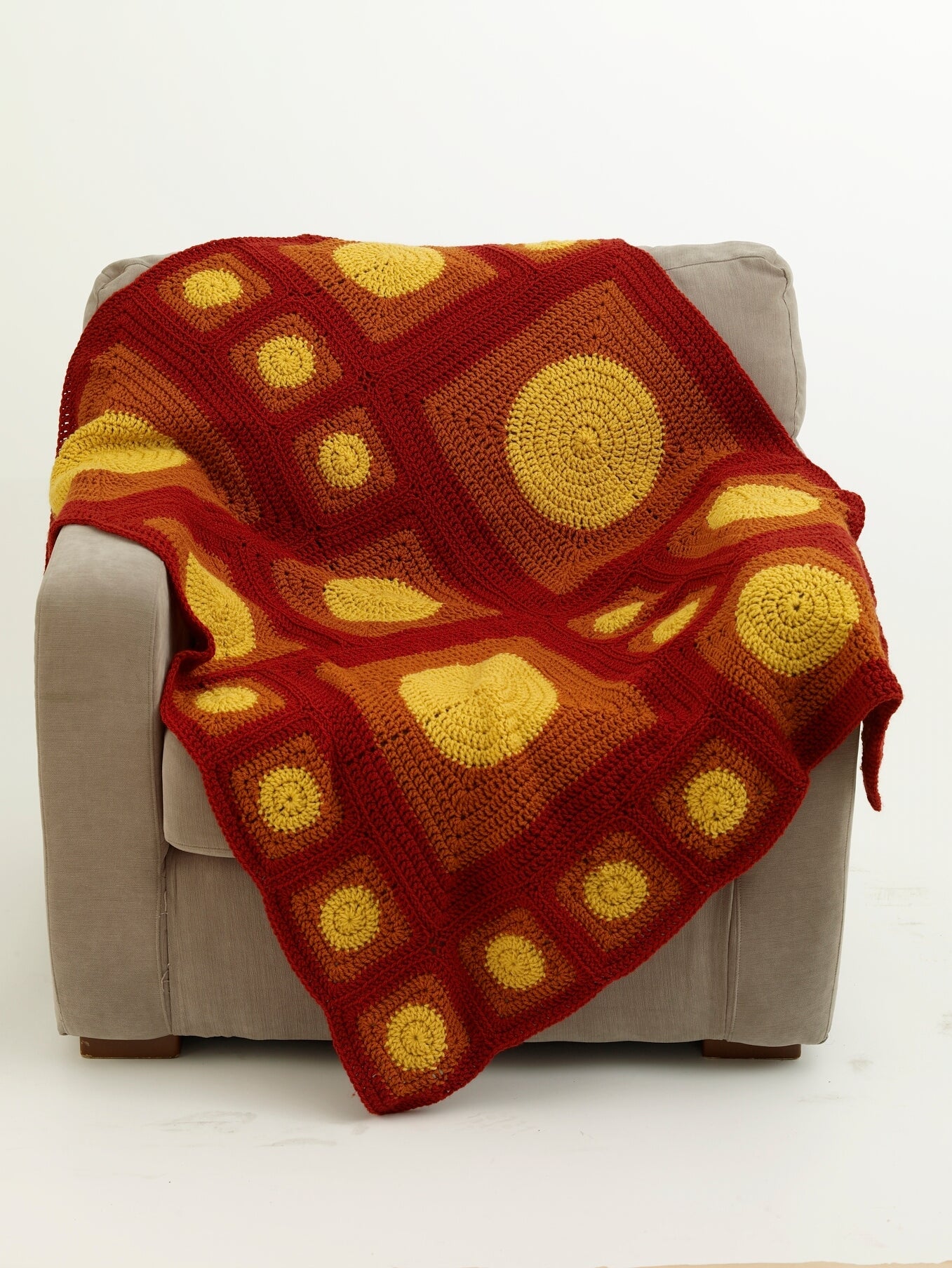 Circles To Squares Afghan Pattern (Crochet) - Version 1