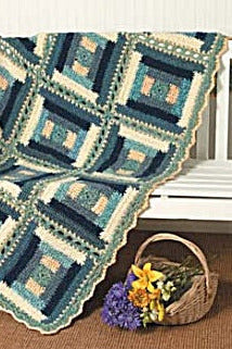 Colonial Log Cabin Afghan (Crochet) - Version 1