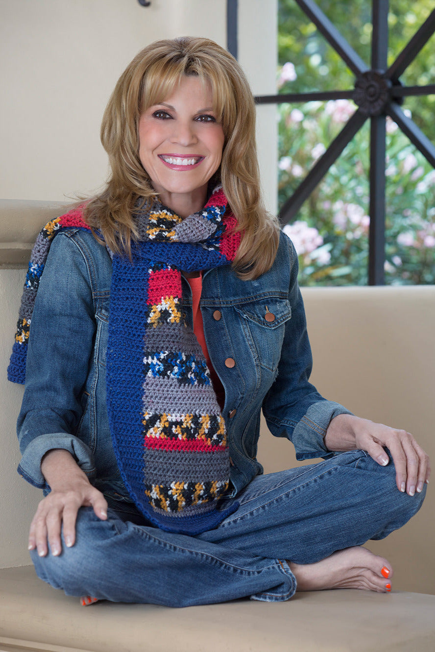 Color Block Scarf (Crochet) - Version 4