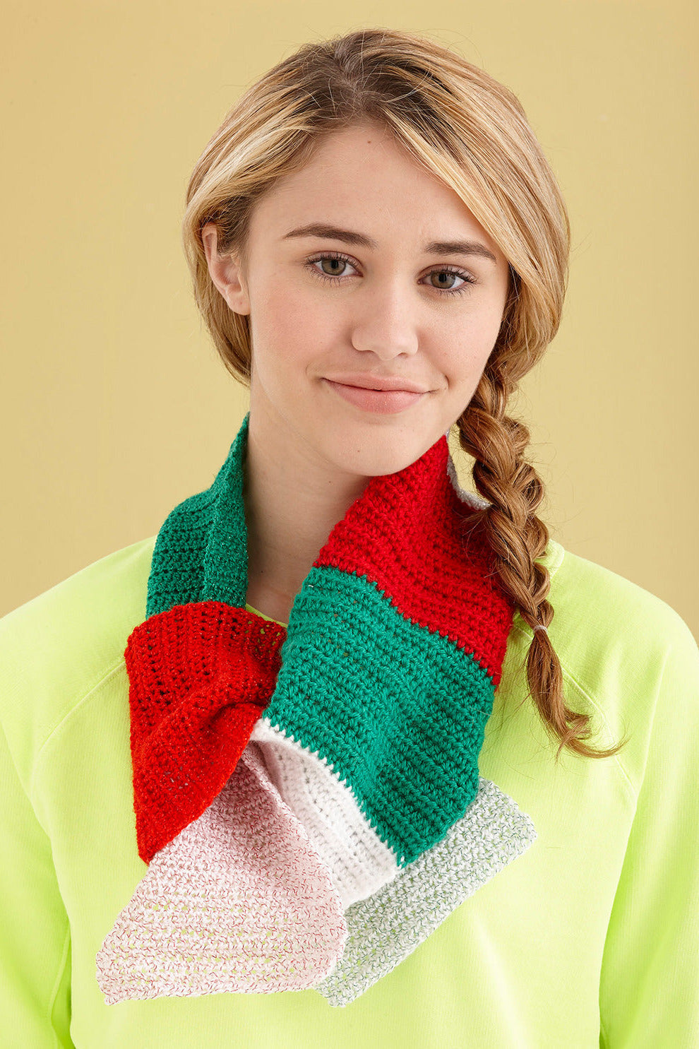 Color Block Scarf (Crochet) - Version 3