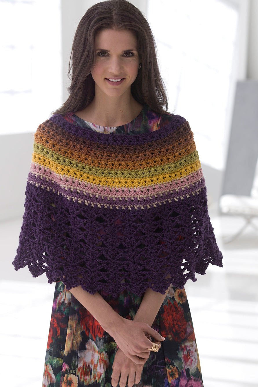 Lace Edged Poncho Pattern (Crochet) - Version 1