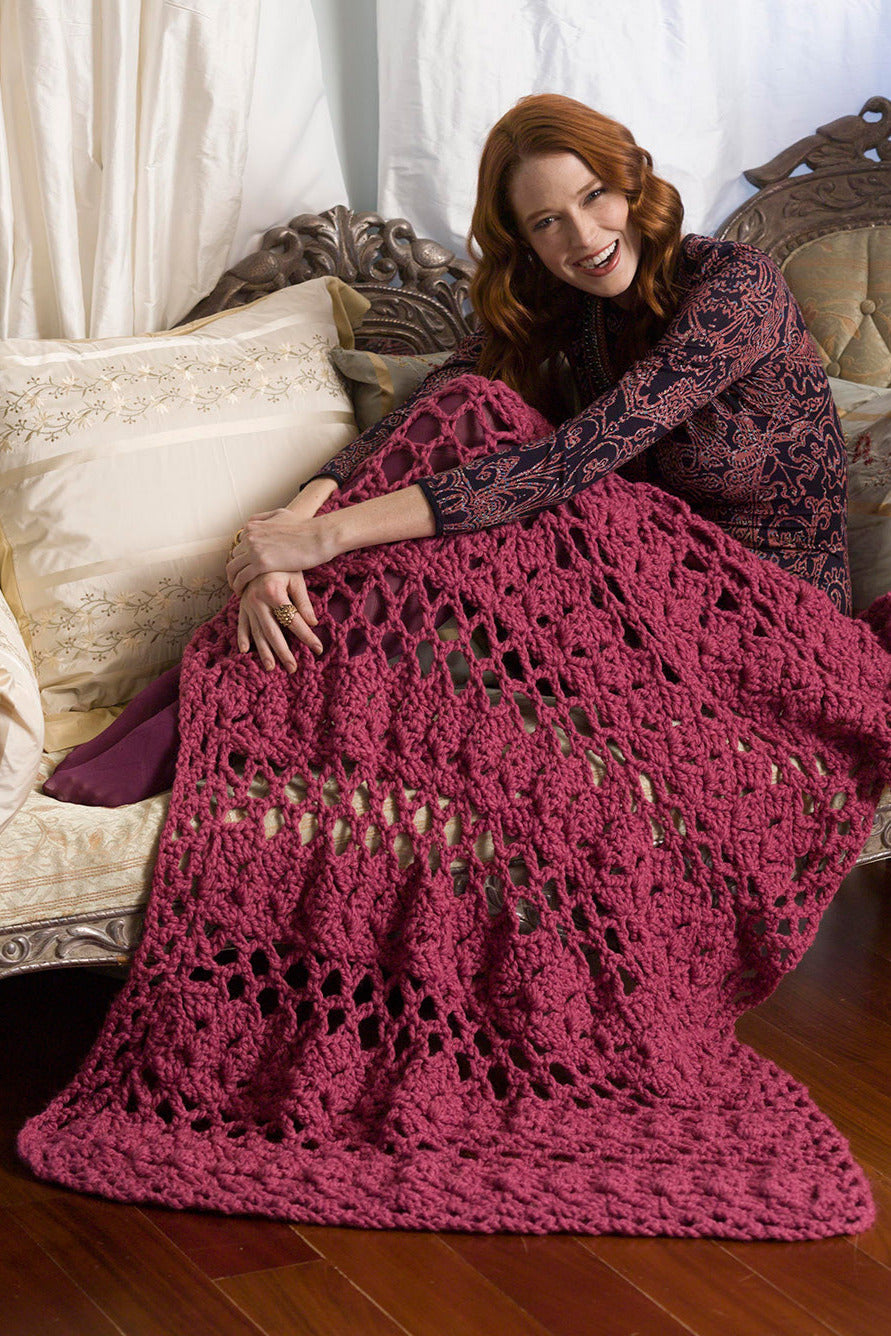 Lacy Eyelets Afghan Pattern (Crochet)