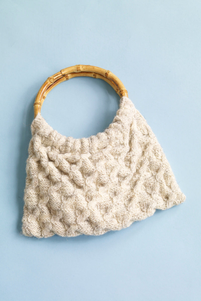 Cable Check Bag (Knit)