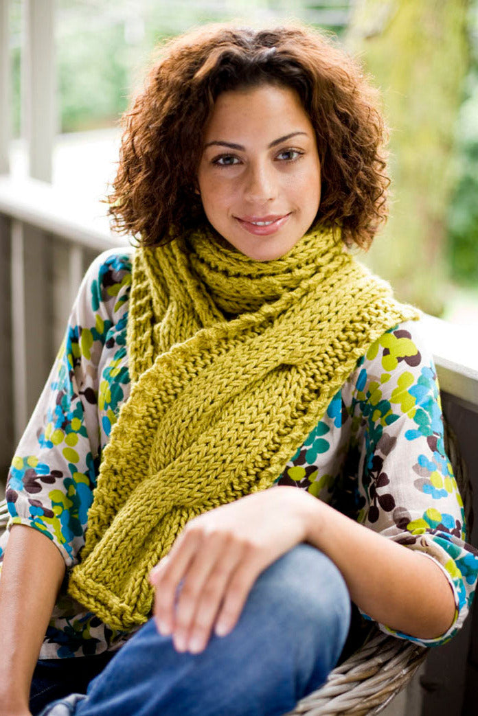 Cable Panel Scarf Pattern (Knit) - Version 1