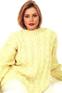 Cable Pullover Sweater Pattern (Knit)