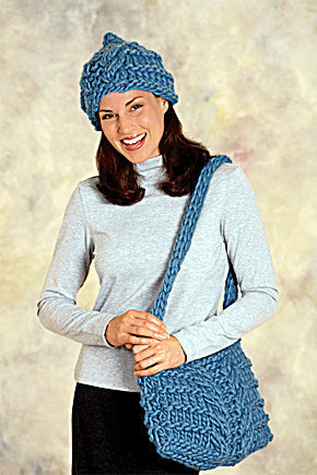 Cabled Hat and Bag (Knit)
