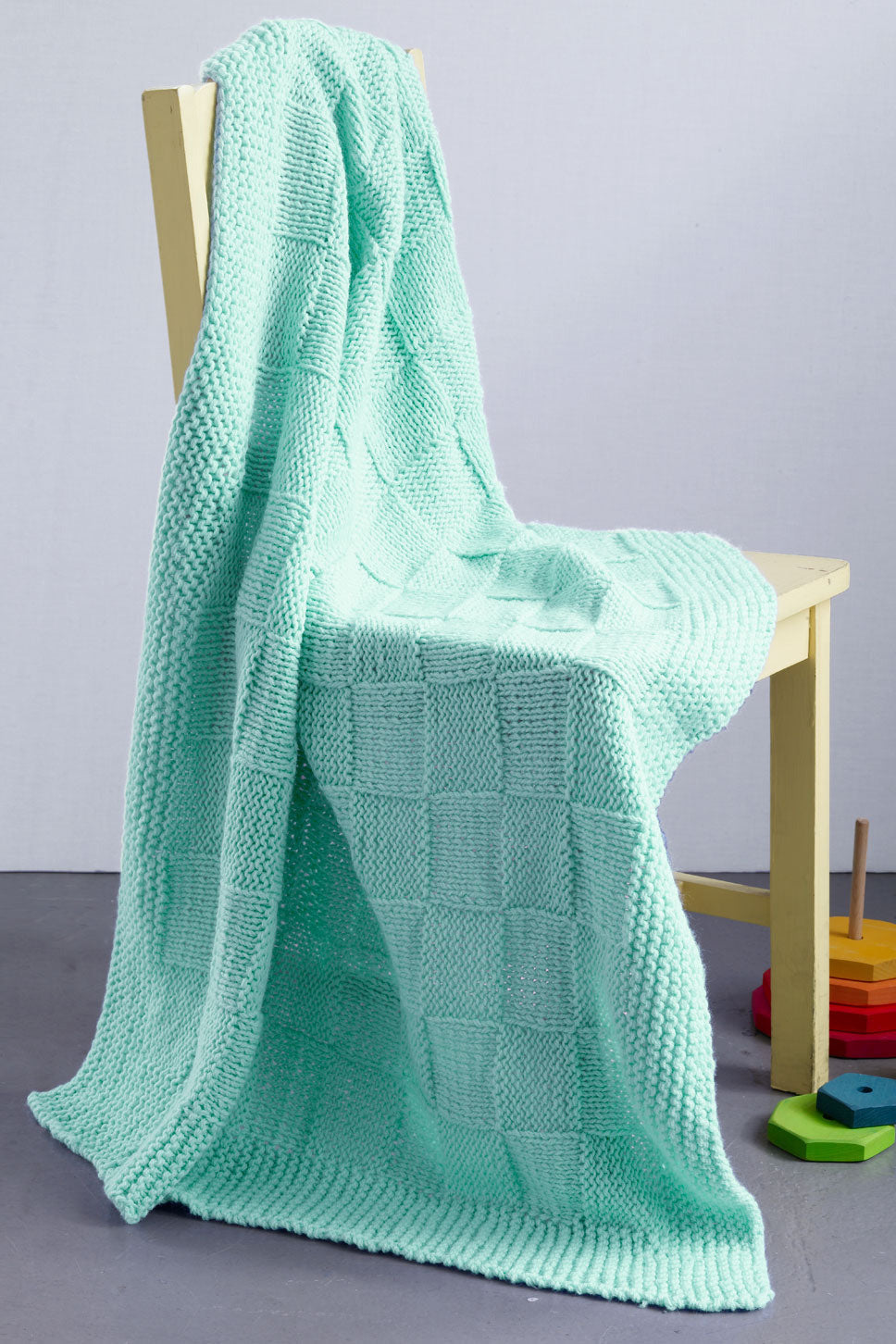 Checkers Baby Blanket Pattern (Knit)