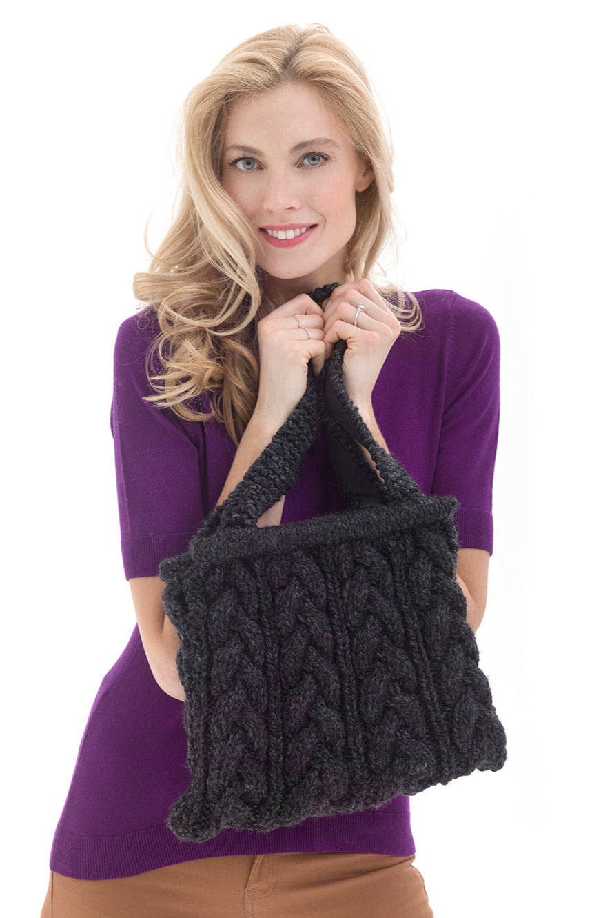 Chic Cabled Bag Pattern (Knit)