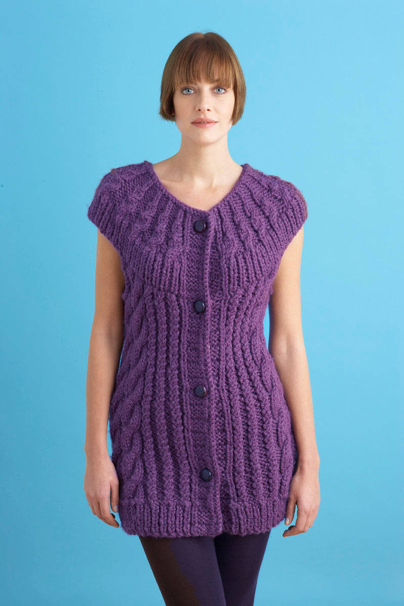 Circular Yoke Vest (Knit) - Version 2