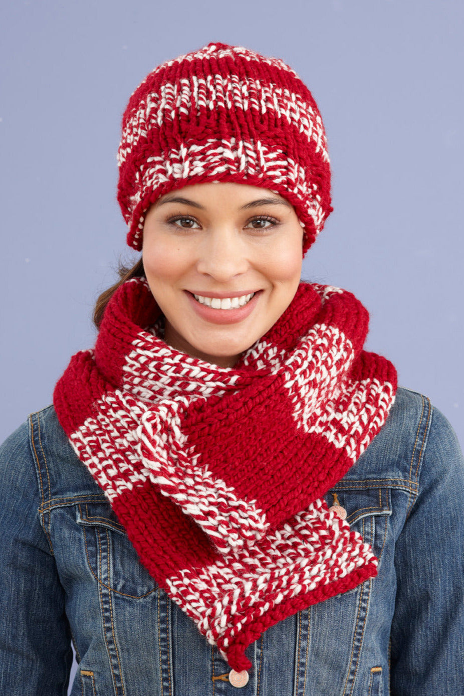 Collegiate Hat And Scarf (Knit) - Version 1