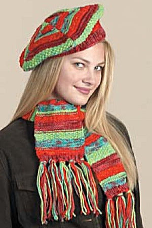 Knit Kool-Aid Dyed Hat & Scarf