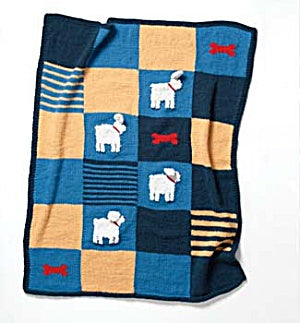 Knit Puff Doggy Blanket