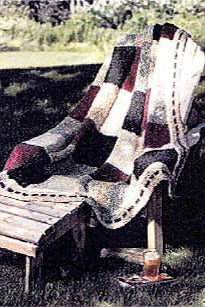 Knitted Color block afghan Pattern (Knit)