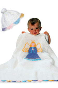 Knitted Heaven sent Angel Afghan Cap Pattern