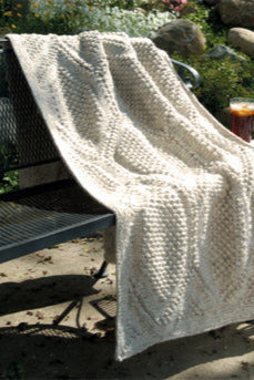 Knitted Hexagon Popcorn Afghan Pattern (Knit)