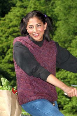 Knitted Hooded Sleeveless Pullover Pattern (Knit)