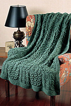 Knitted New! Falling Leaves Afghan