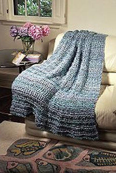Knitted Waterfall Throw Pattern