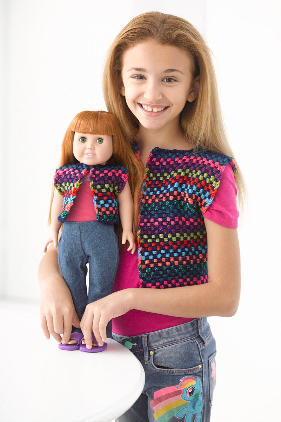 Bright Lights Doll Vest (Loom-Weave)