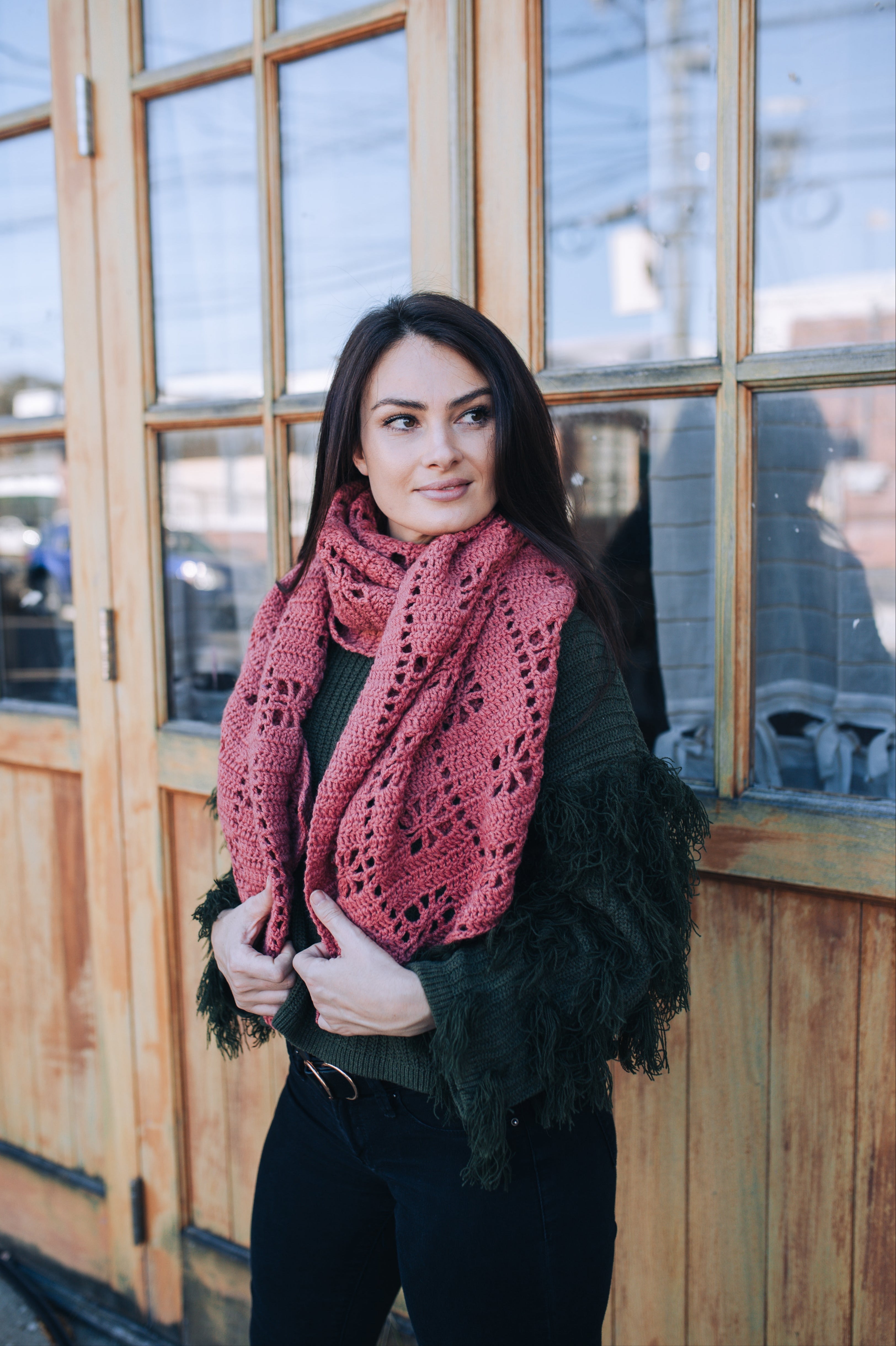 Lacy Windows Shawl (Crochet)