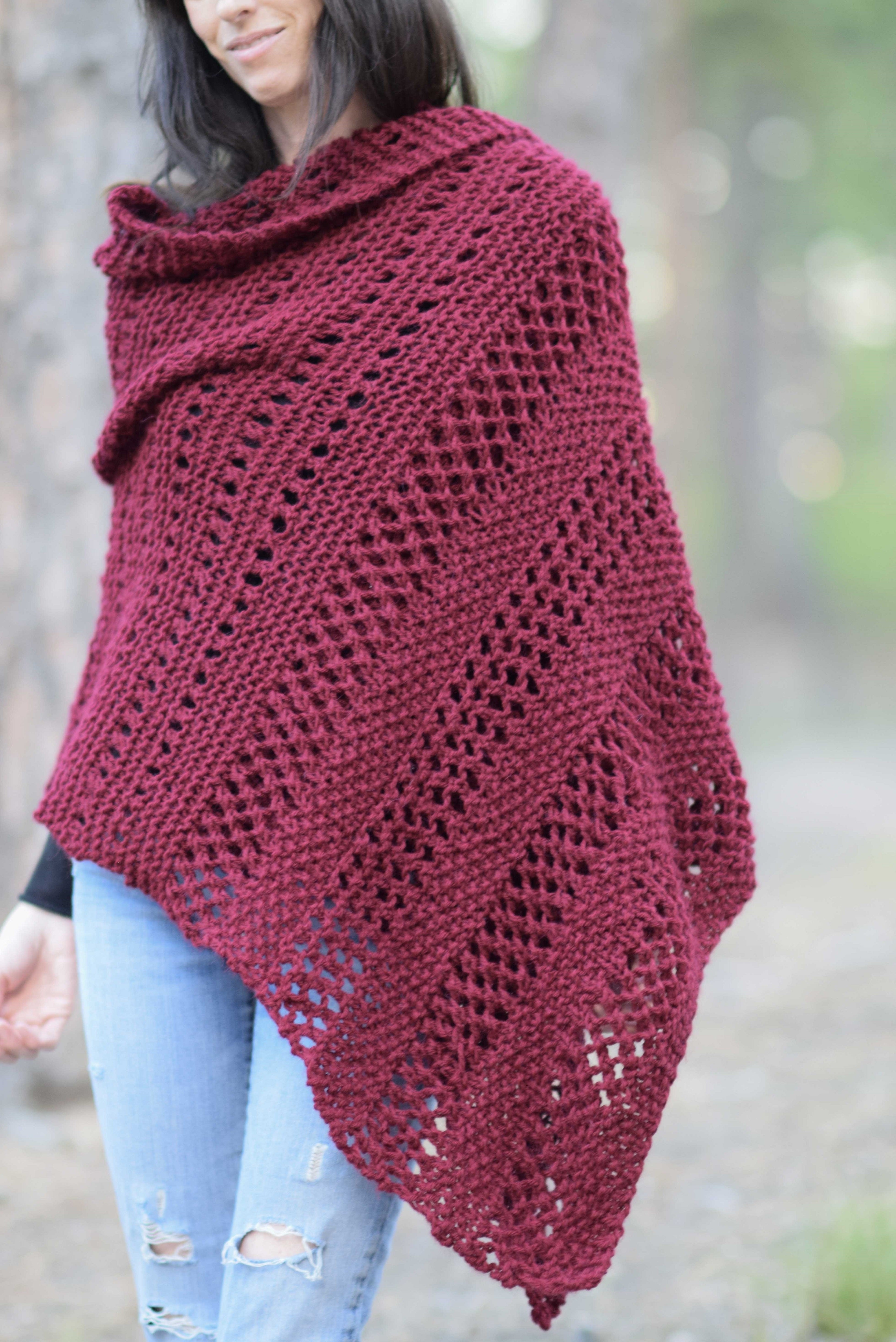 Knit Kit - Merlot Alpaca Wrap