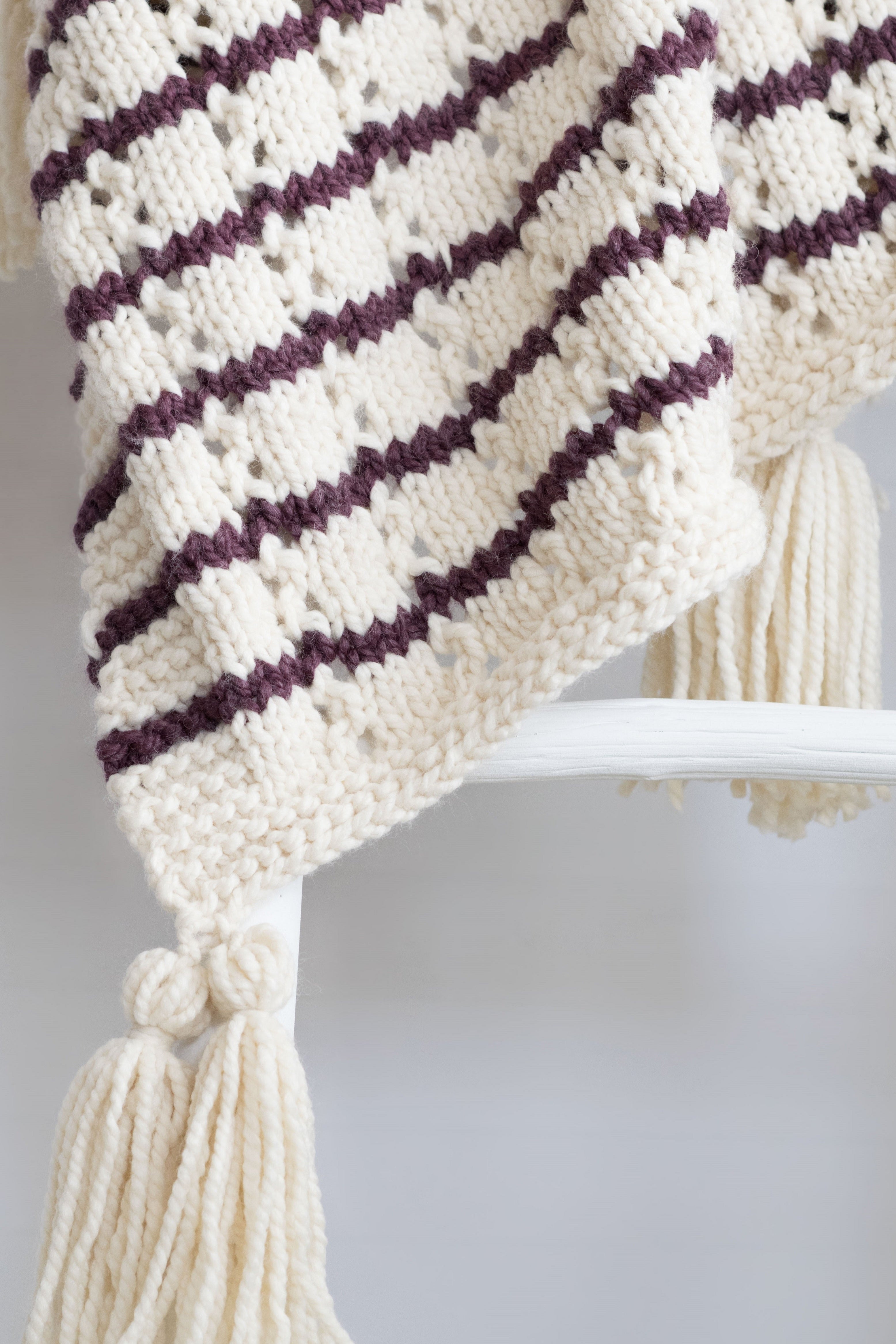 Knit Kit - Stripes & Eyelets Urban Blanket