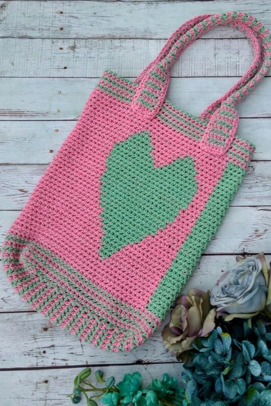 Carry Your Heart Tote Bag (Crochet)