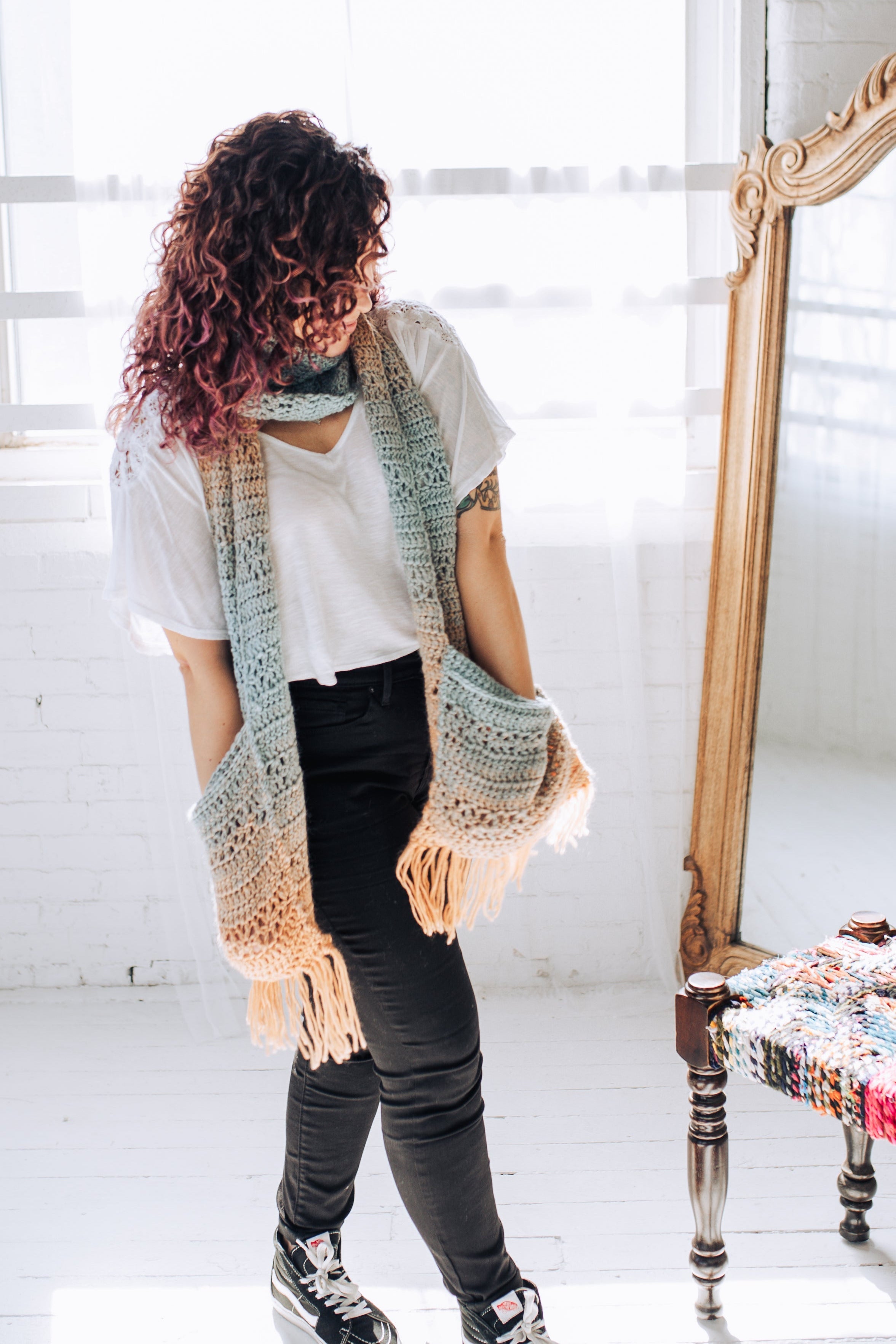 Celie Pocket Scarf (Crochet)