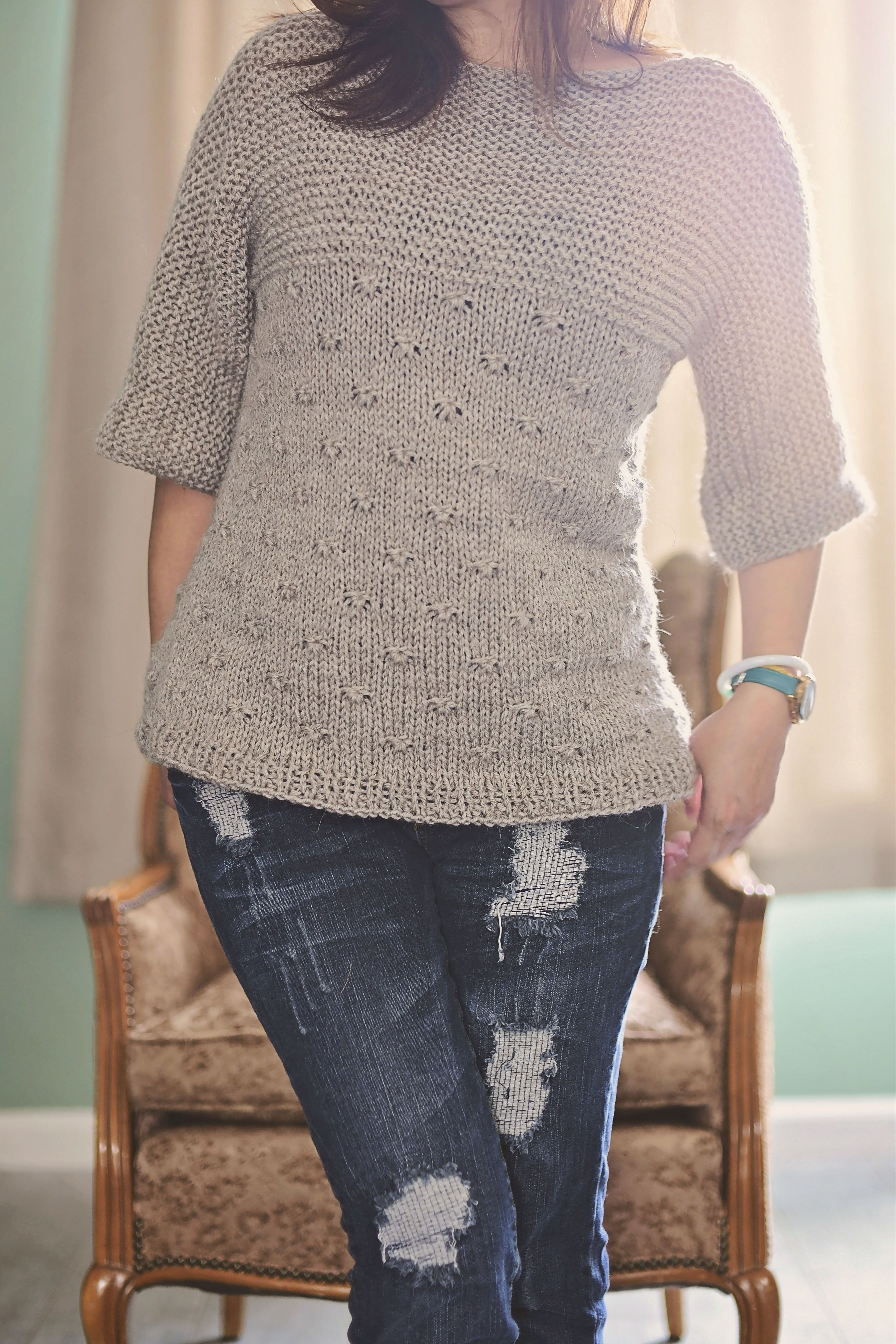 Knit Kit - Knotted Pullover