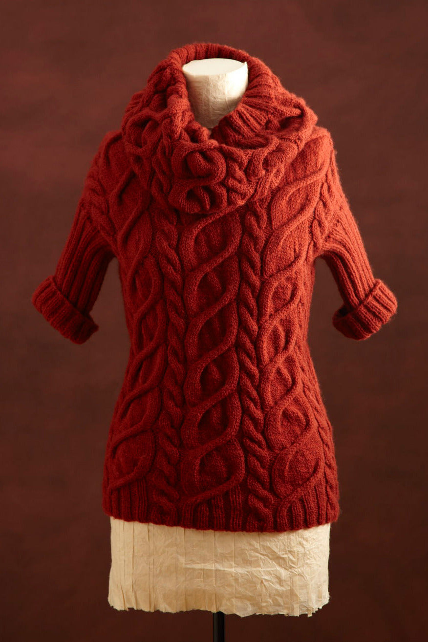 Cabled Pullover And Cowl Pattern (Knit)