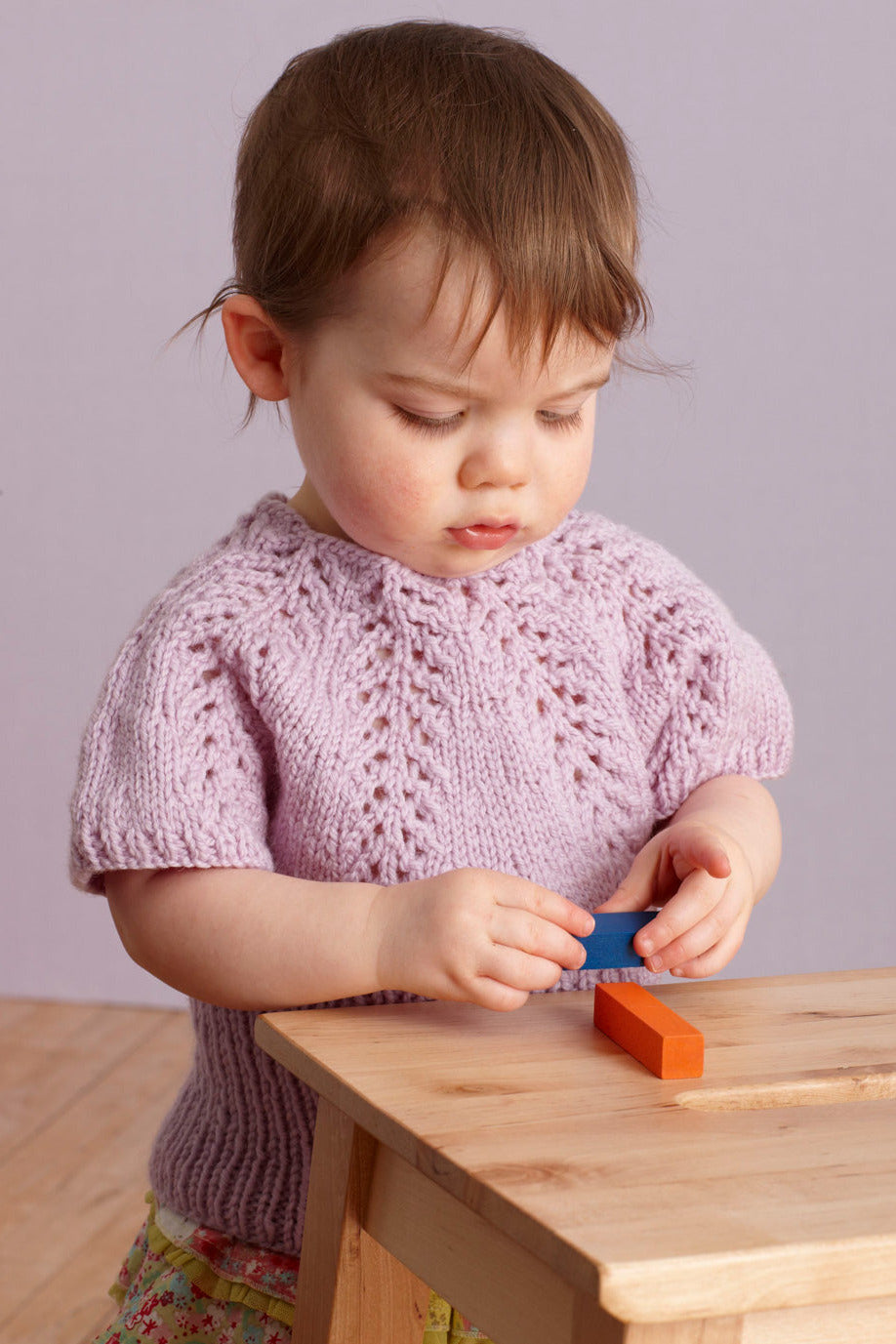 Lacy Short Sleeved Sweater Pattern (Knit)